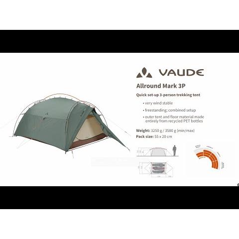 Allround Mark Trekkingzelt 3 Personen kaufen | VAUDE