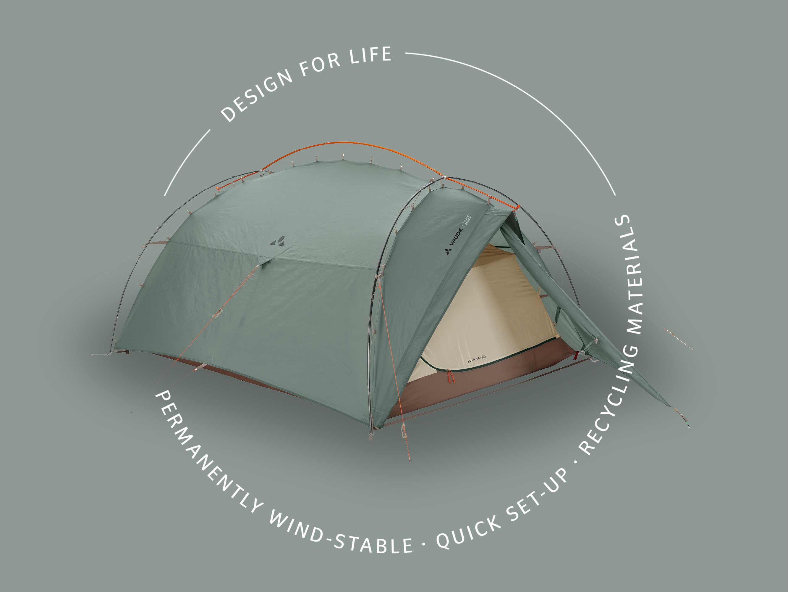 tent on a gray background