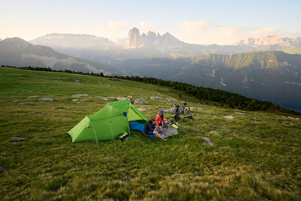 Biwak am Berg mit toller Aussicht