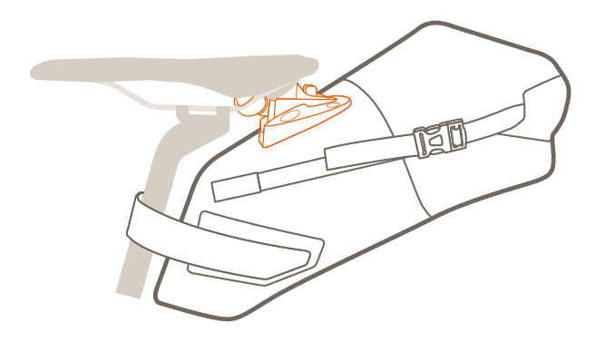 Eine Fahrradtasche mit Klickfix Contour-Adapter