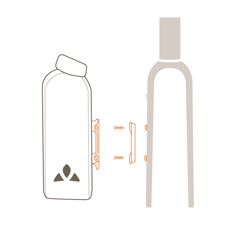 Eine VAUDE Rahmentasche mit Klettveschluss.
