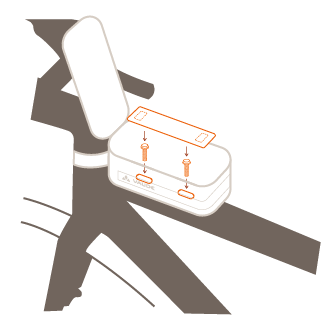 Eine VAUDE Rahmentasche mit Klettveschluss.