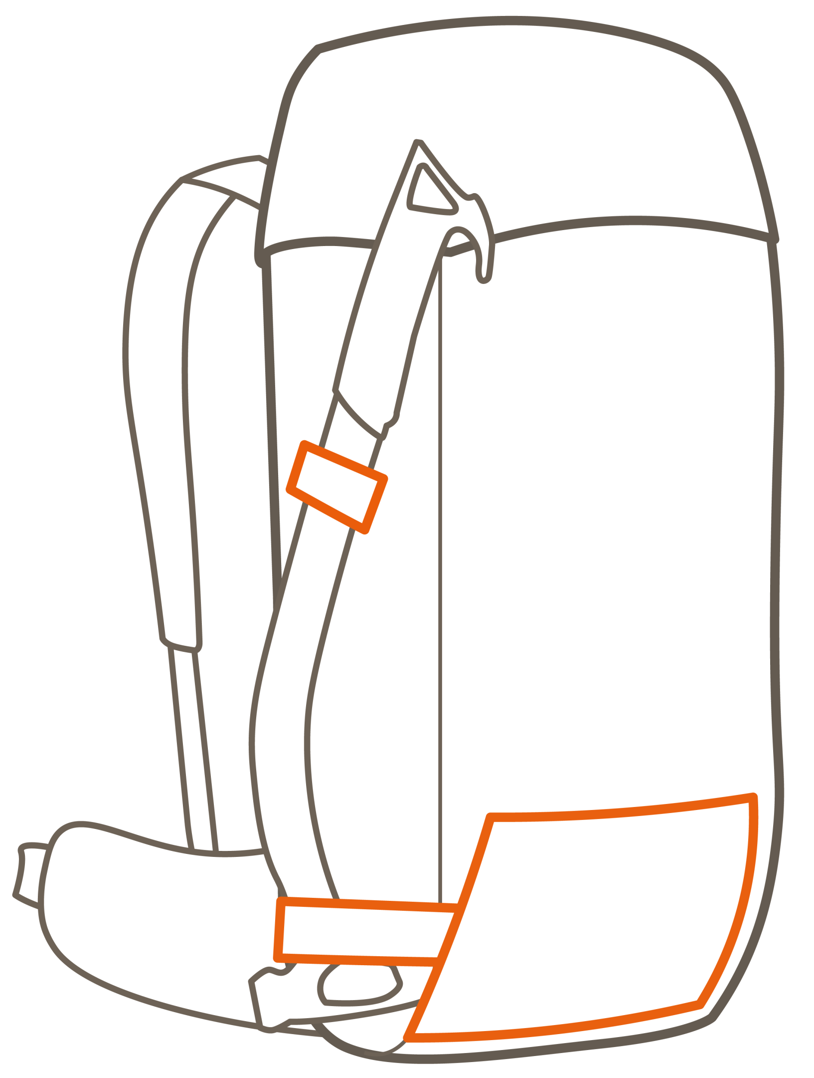 A backpack with a holder for the pick of an ice axe