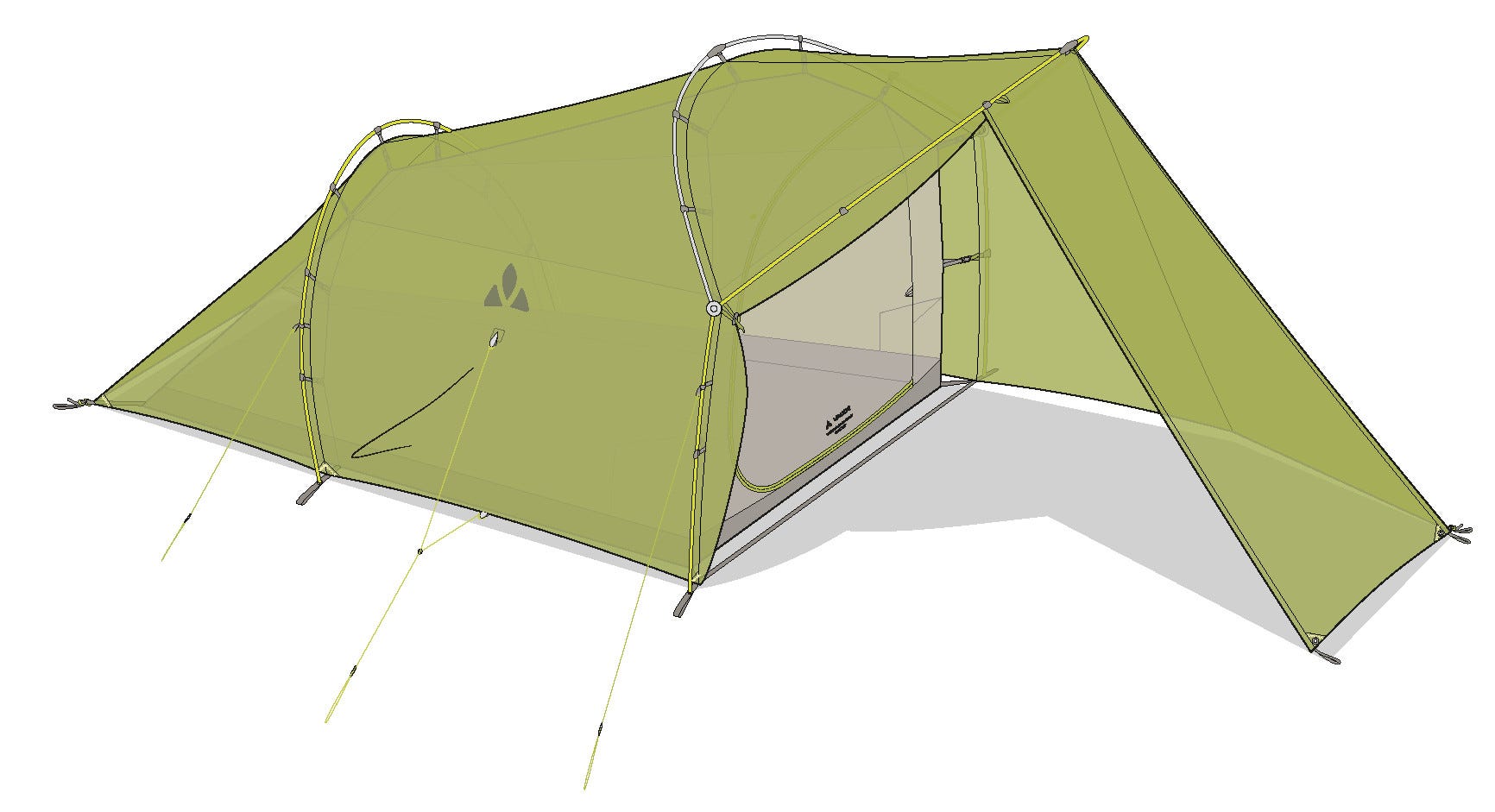 Die Grafik einer VAUDE Zelt-Spezial-Konstruktion