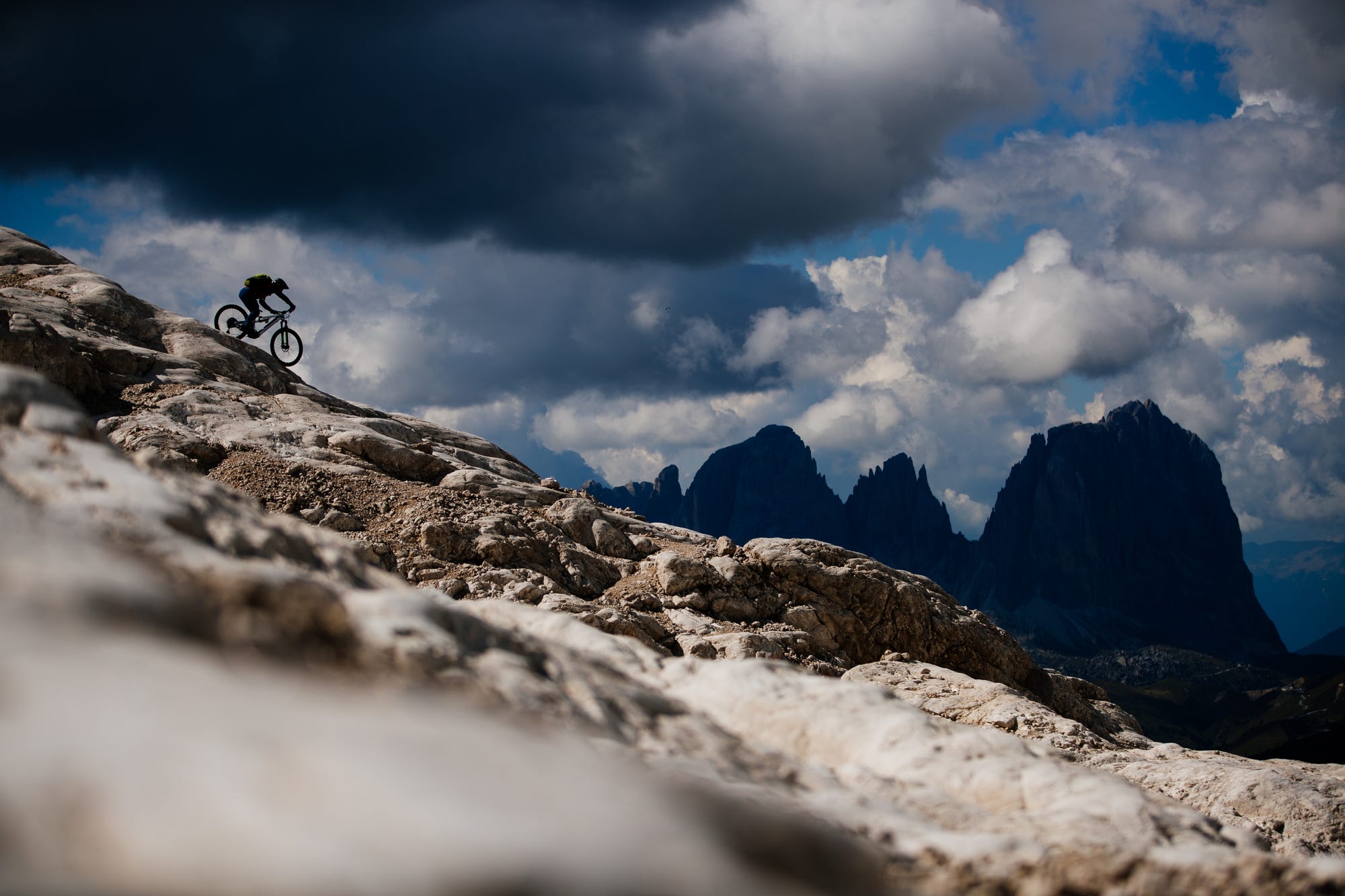 MTB biker in the mountains