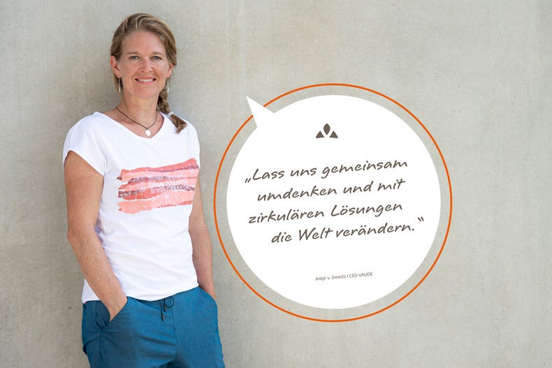 Geschäftsführerin Antje von Dewitz: "„Lass uns gemeinsam umdenken und mit zirkulären Lösungen die Welt verändern.“
