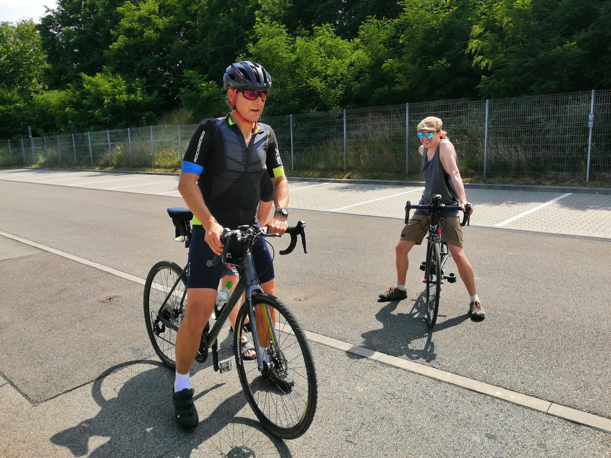 Tests de coussins de selle de vélo sur route