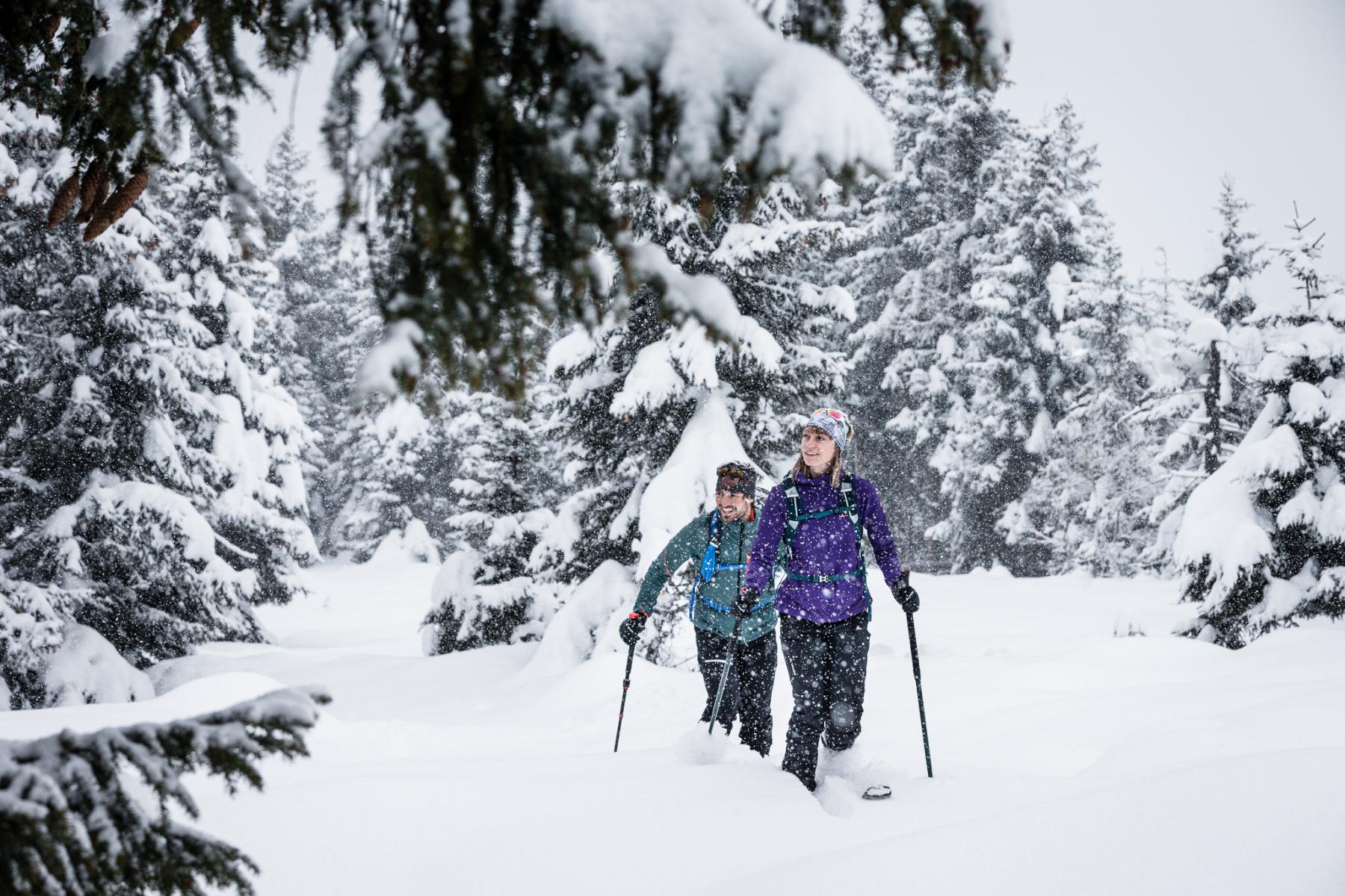 Softshells sind ideal für Schneeschuhwandern im Tiefschnee