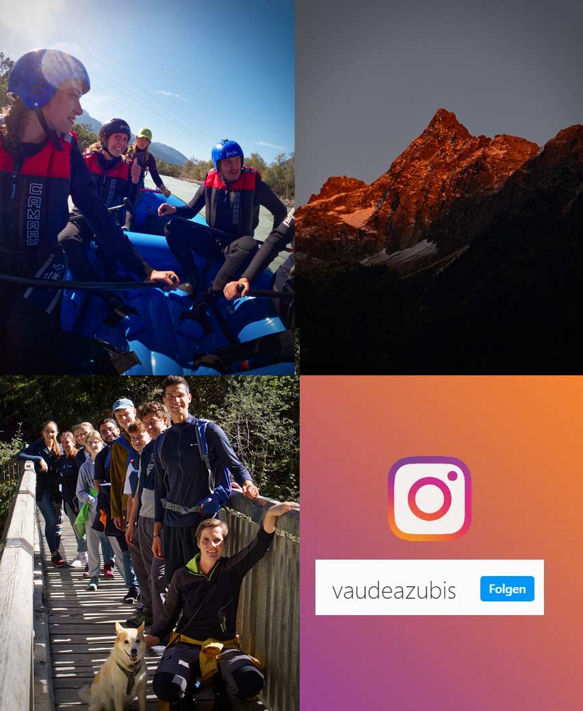 Erlebnisse der VAUDE Azubis auf Instagram