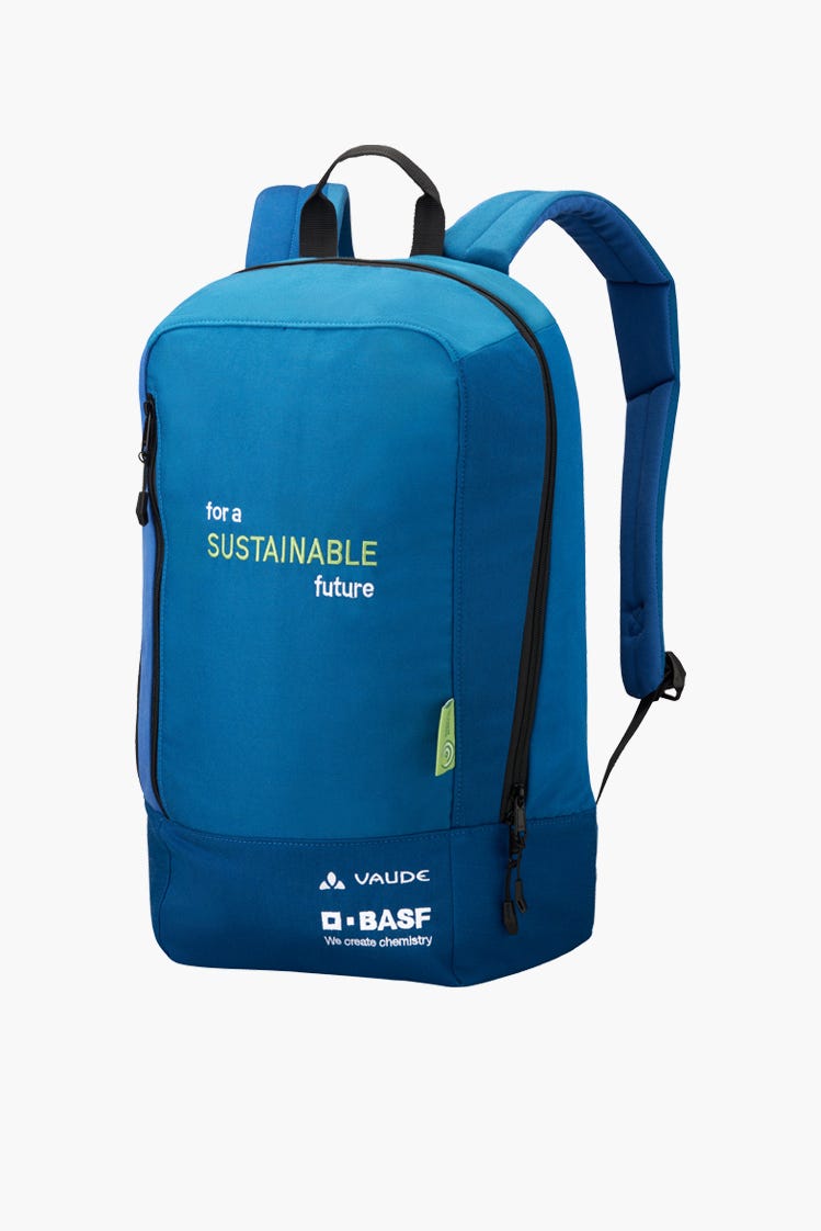 BASF Rucksack in blau und gelb