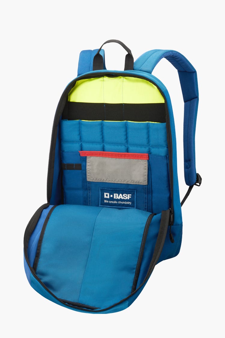 Innenausstattung eines BASF Rucksacks