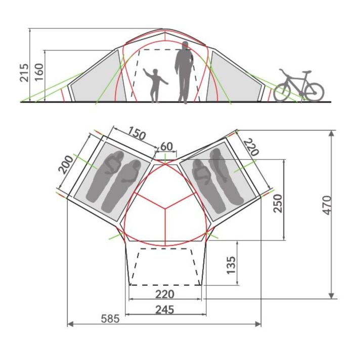 Badawi 4 persons family tent | VAUDE