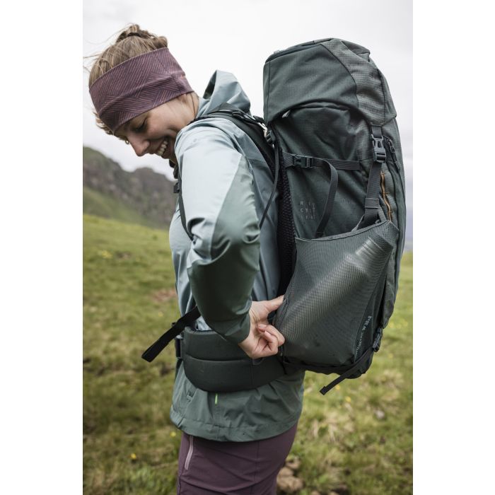 Asymmetric 38+8 trekking backpack women