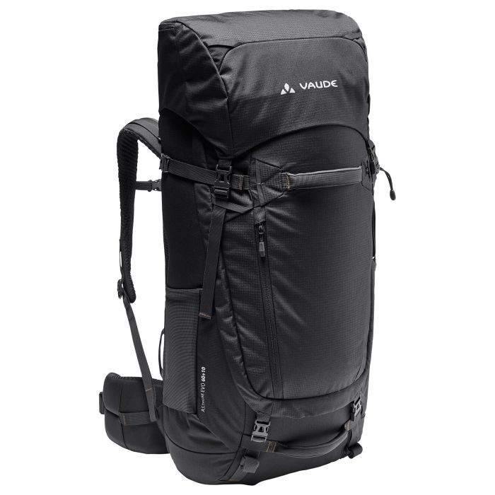 【良品】VAUDE Astrum 60+10L M/L トレッキングバックパック/レインカバー付き！ Vaude Astrum EVO 60+10 Hiking Bag Black | Alltricks.com