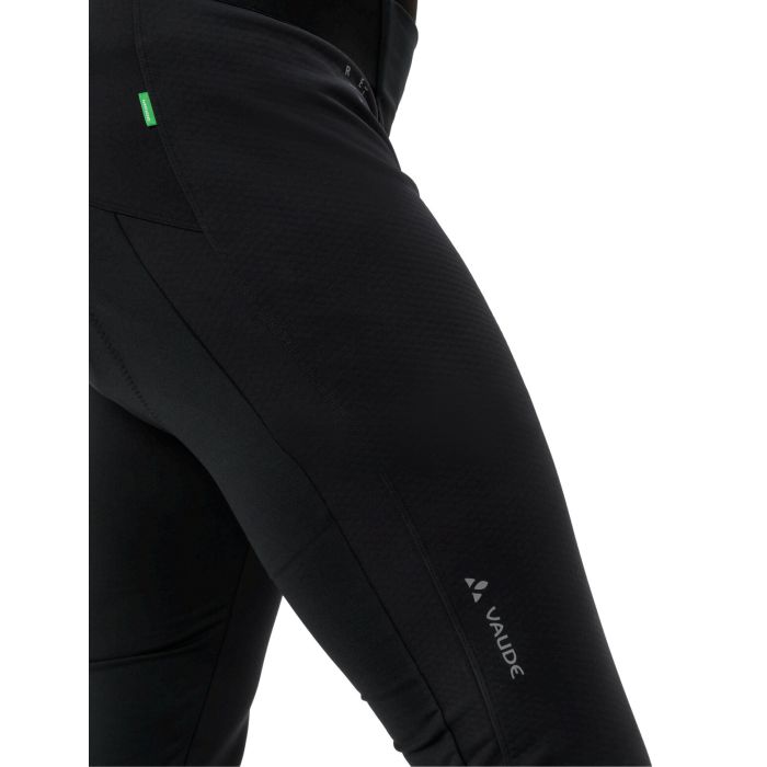 VAUDE Active Warm Tights zonder zeem | Heren lange fietsbroek | zwart