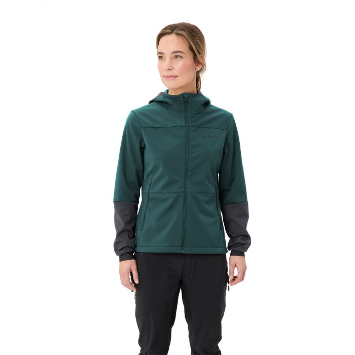 VAUDE QIMSA 防風・防水 ソフトシェルサイクルジャケット M フード Qimsa softshell jacket with hood women's | VAUDE