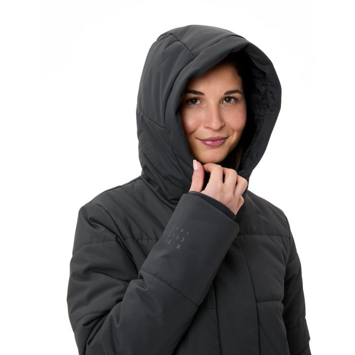 VAUDE Escape Parka voor dames, waterdichte regenparka van gerecycled polyester, 87,5 cm lengte, ademend en winddicht, PFC-vrij, duurzaam