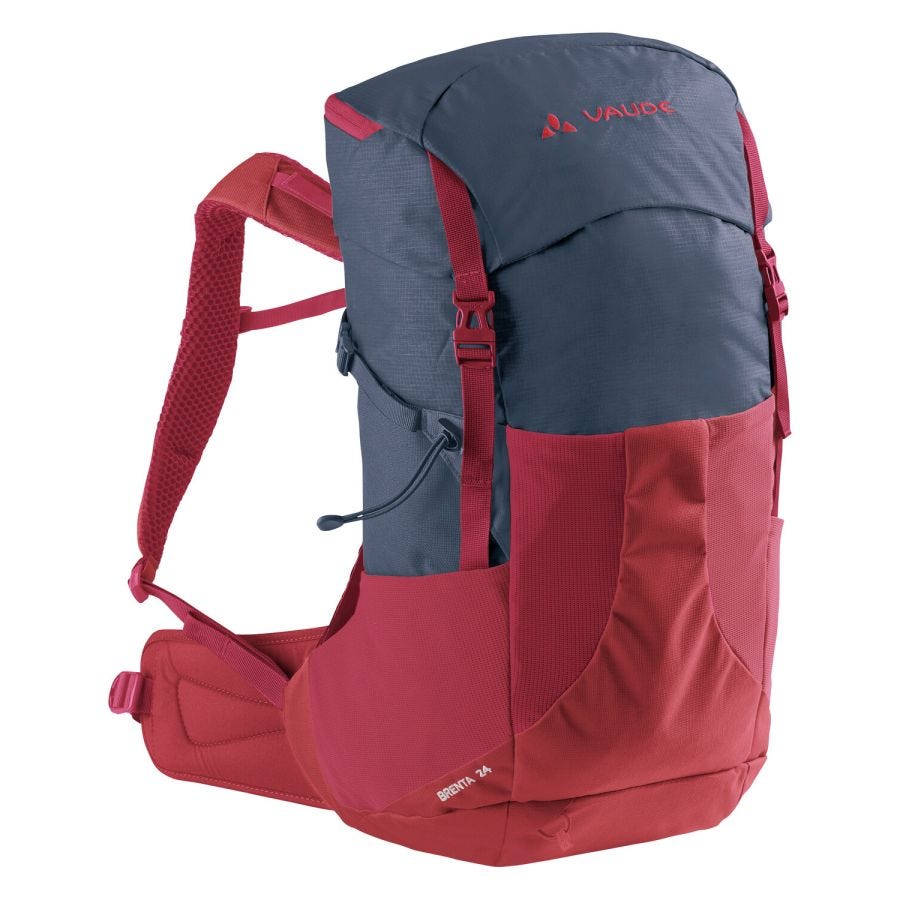 Rucksack with outlet back ventilation