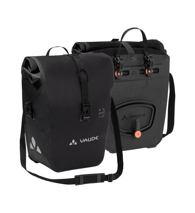 Aqua Front bike bags, recycled main material