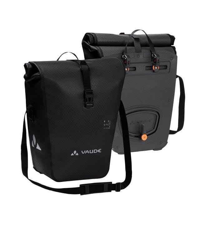 Aqua Back bike bags, recycled main material
